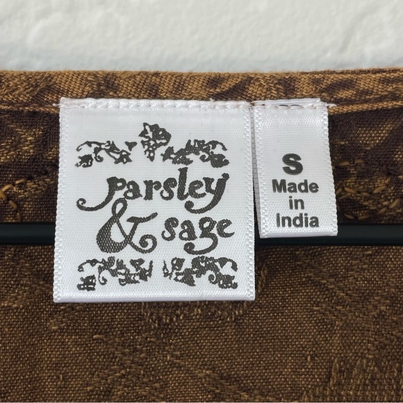 Parsley Sage Top S Boho Peasant Velvet Burnout Whimsy Grunge Fairy Renaissance - Picture 4 of 16